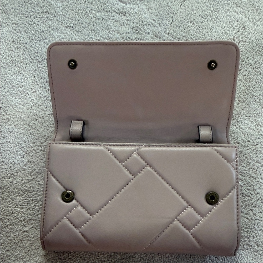 Kurt Geiger Quilted Dark Beige Clutch - Picture 6 of 7